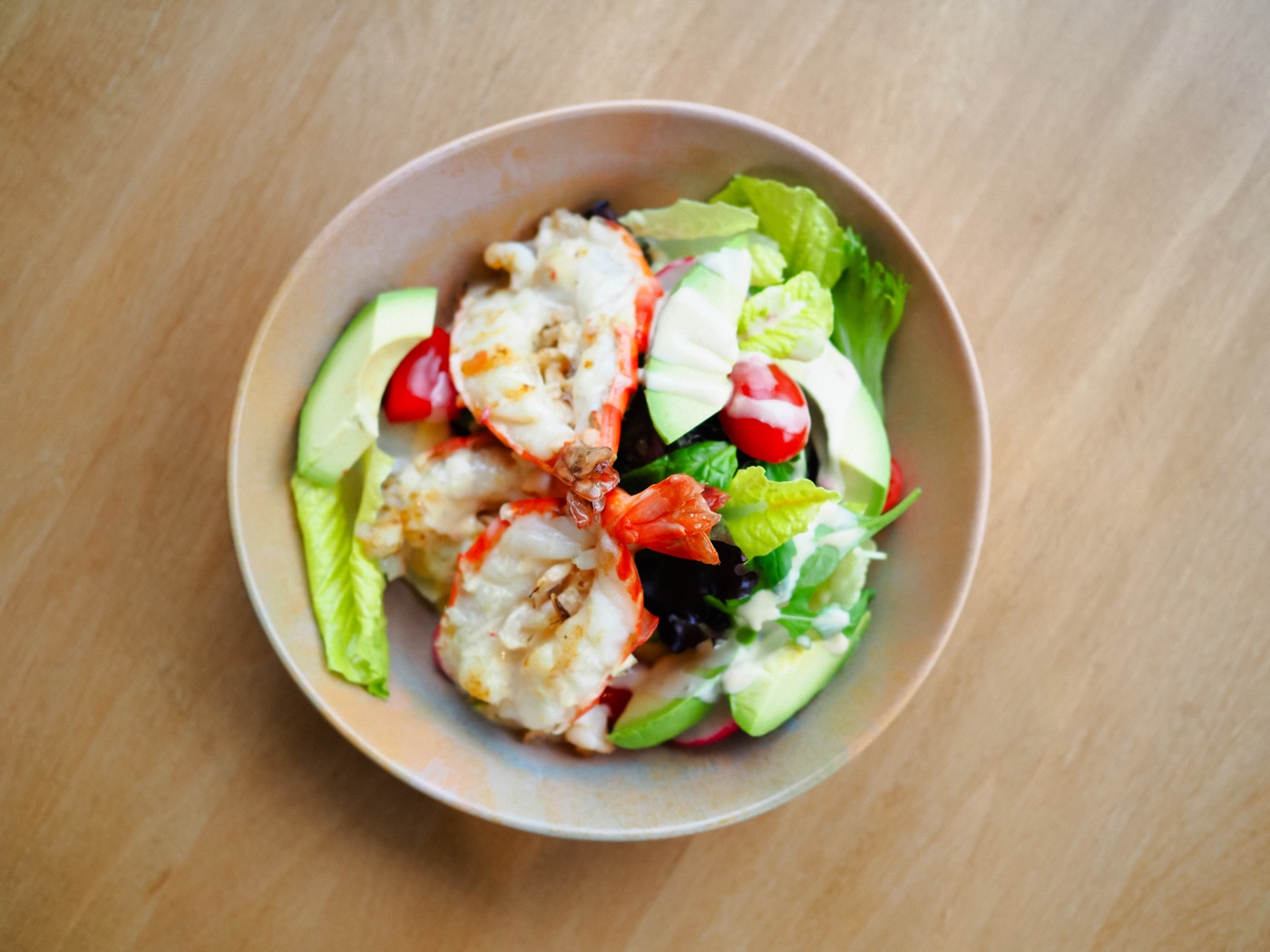 Grilled prawn & avocado salad at Phakoon